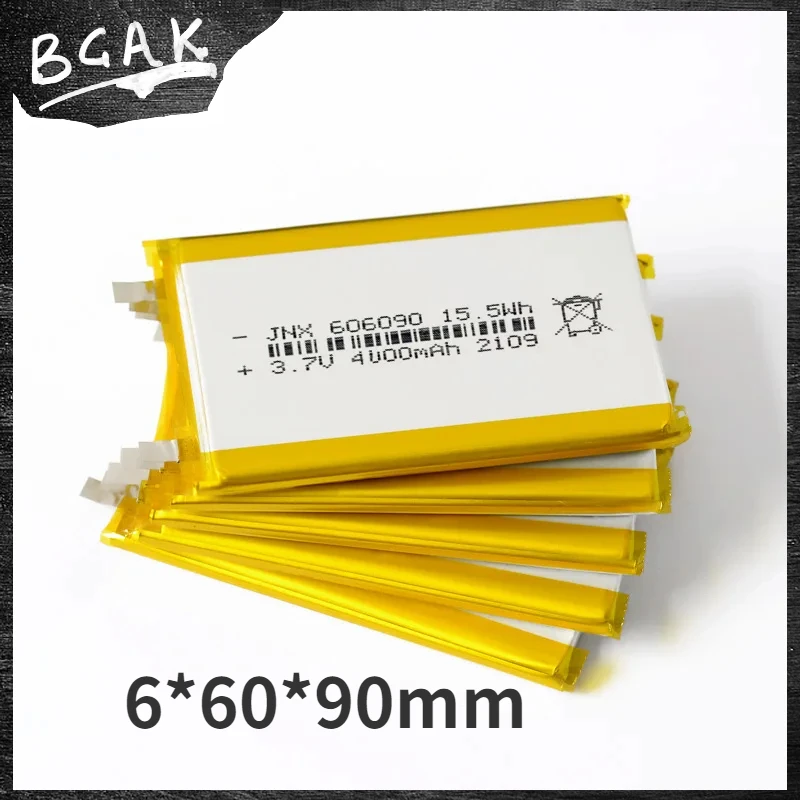 Universal BCAK 3.7V 606090 4000mAh Battery Lithium Polymer Rechargeable Cells for GPS PSP DVD Toy Powerbank Power Bank Tablet PC