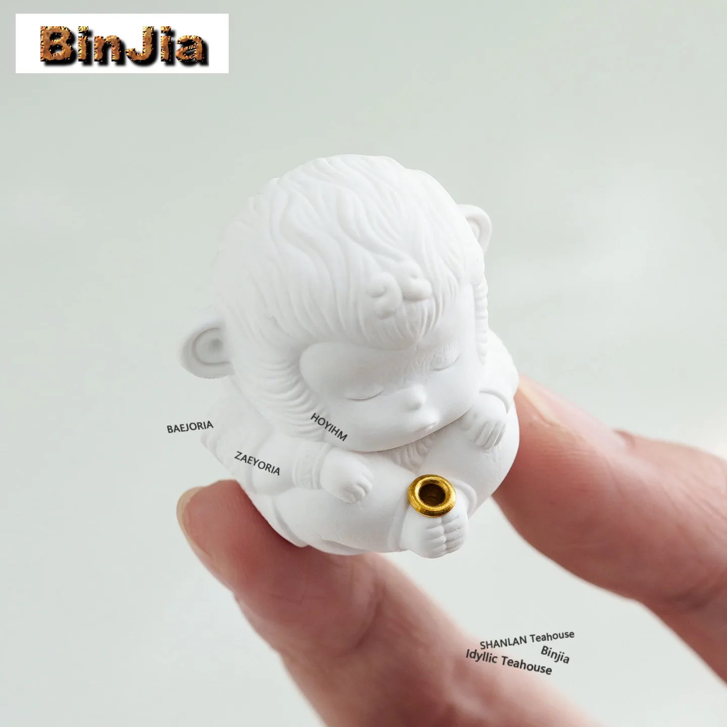 Handmade Gypsum Little Monkey Wukong Incense Holder Diffuser Incense Burners Meditation Censer Tea Ceremony Decoration Craft