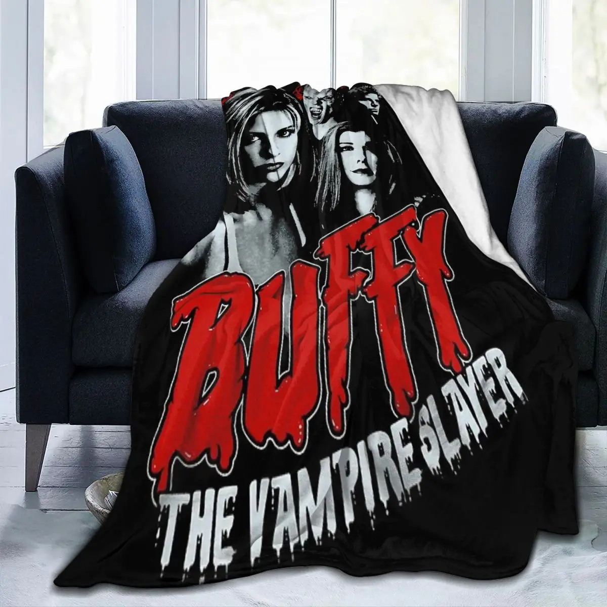 Throw Blanket Buffy The Vampire Slayer Cult Micro Fleece Blanket Four Sizes Trendy Comfortable For Living Room Nice Gift