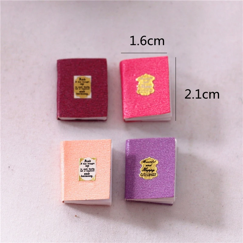 4pcs/set 1/12 Dollhouse Miniature Mini Books Model Furniture Accessories Fun Bookstore Little Man Book Dollhouse Accessories