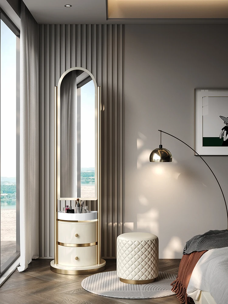 

Вращающееся туалетное зеркало, бытовое зеркало для пола, зеркало для всего тела, подвесная вешалка для одежды, зеркальное зеркало