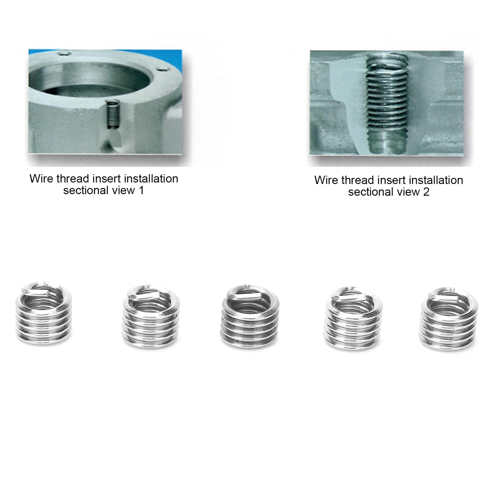 50 Stuks Draad Draad Insert Schroef Bus Schroefdraad Reparatie Bescherming Tool Amerikaanse Eenheden 10‐24x1.5D