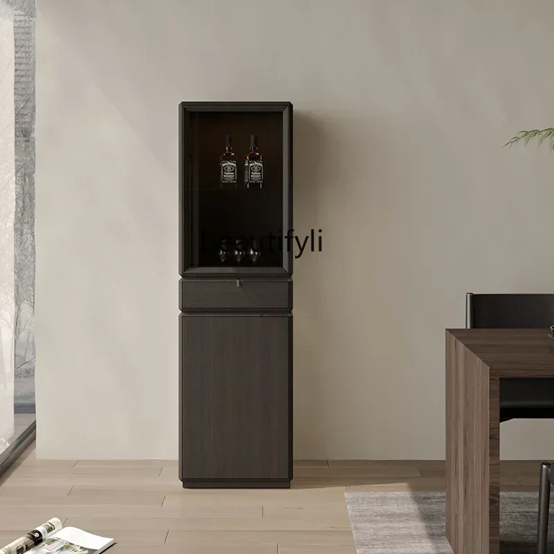

Итальянский минималистичный приставной шкаф для гостиной, современный простой декоративный винный шкаф из массива дерева Y1