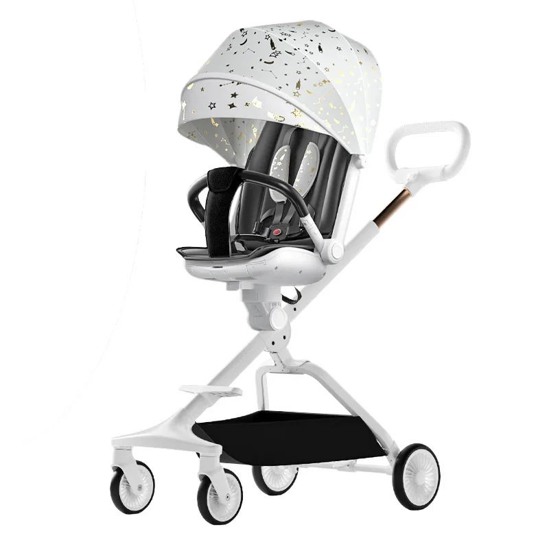 Poussette de voyage légère multifonctionnelle pour bébé, siège bidirectionnel pour nouveau-né, pliable, utilitaire à quatre roues, 3 en 1