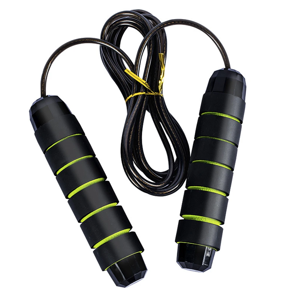 Jumping fast skipping rope adjustable memory foam non-slip handle for men, women and children, speed skipping rope for exercise