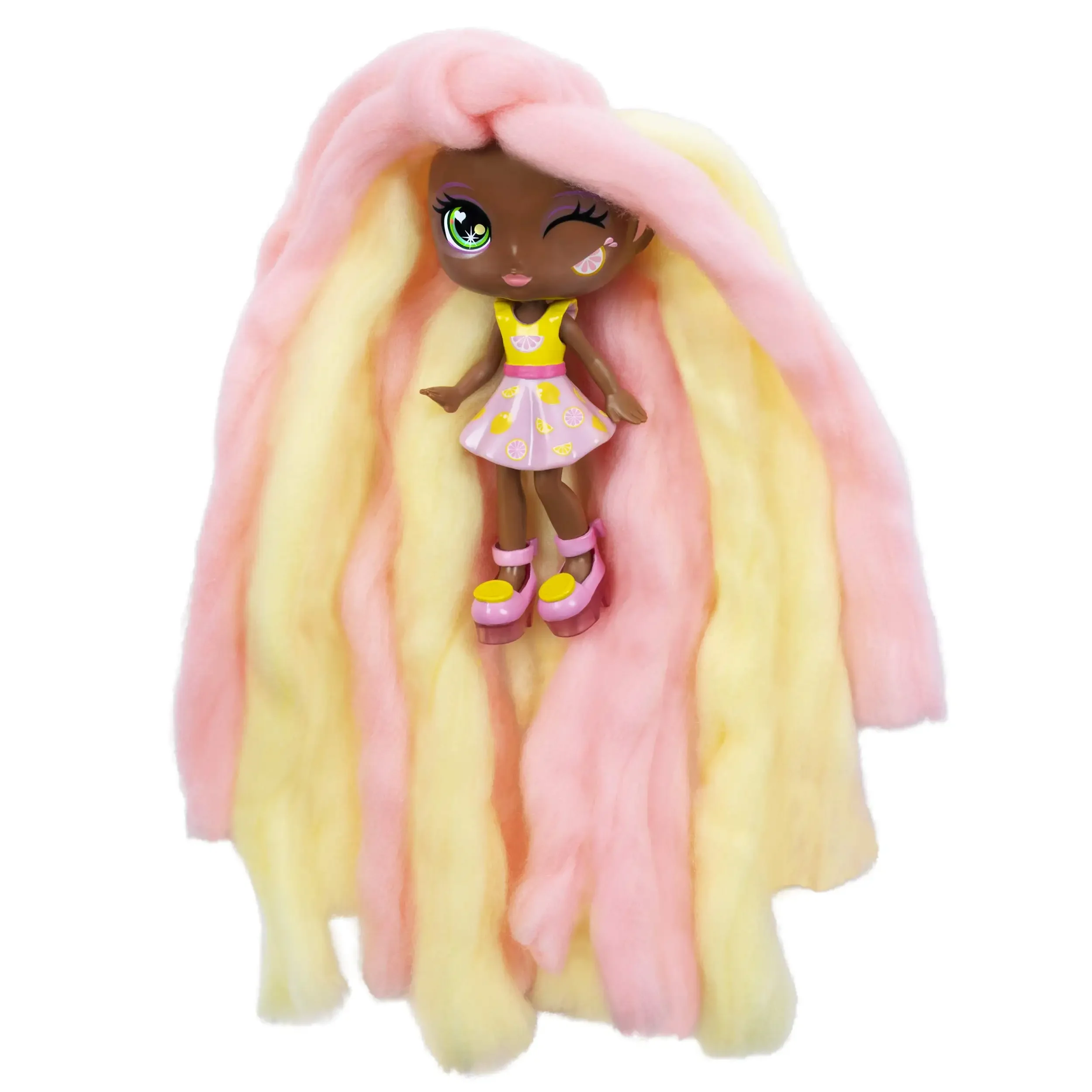 Candylocks Deluxe 7-Inch Lacey Lemonade Sugar Style Scented Collectible Fashion Doll with Accessories Children's Girl Toy Figure