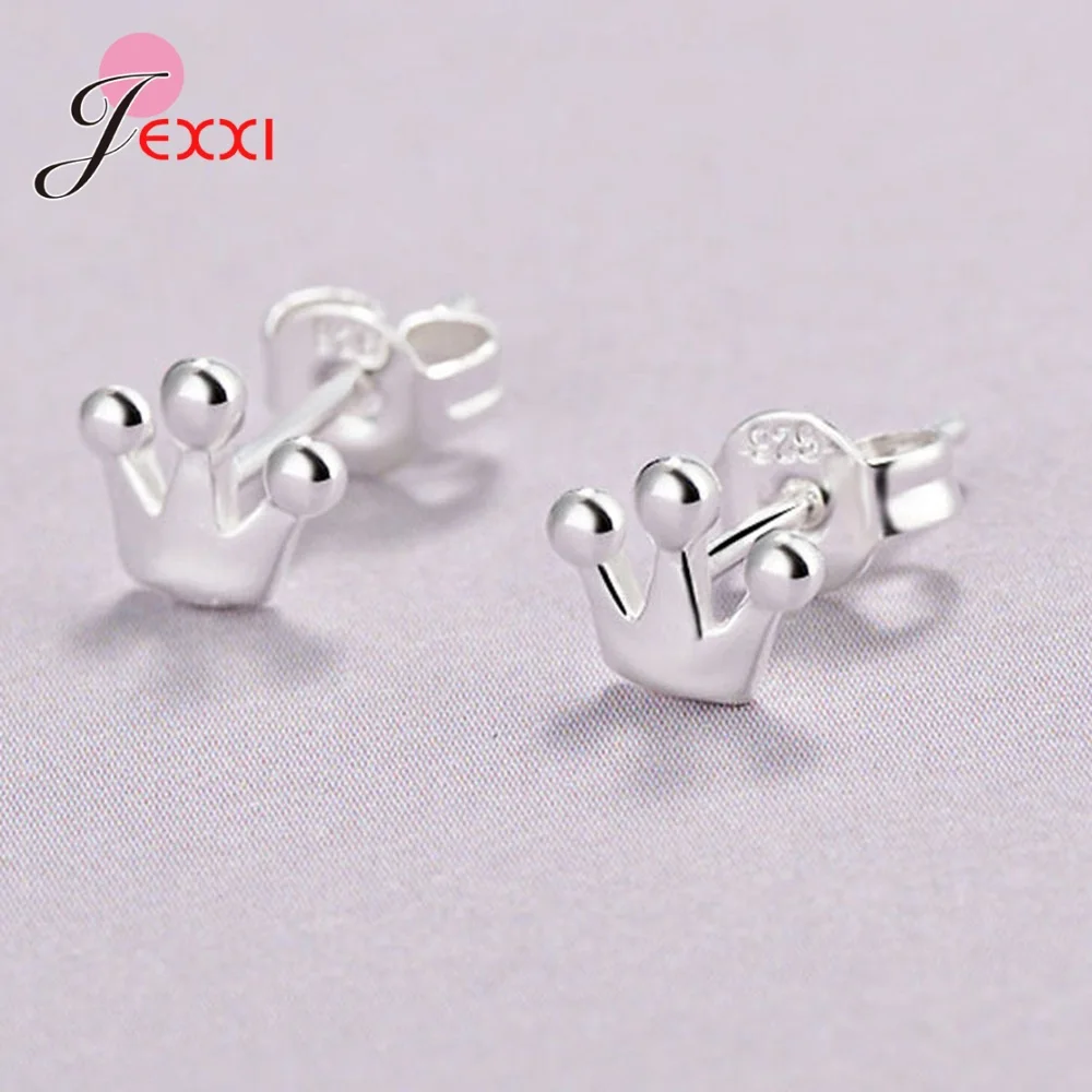 Real 925 Sterling Silver Jewelry For Women Cute Animal Hollow Earring Stud Small Stud Earring For Girls Wholesale/Retails