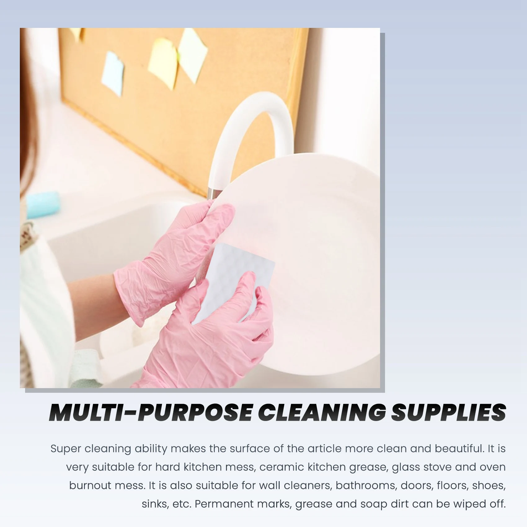 PZHI 10 Pieces for Magic Cleaning Sponge Eraser Multifunctional for Nano Wiper Foam Pad for Kitchen Bathroom Wall