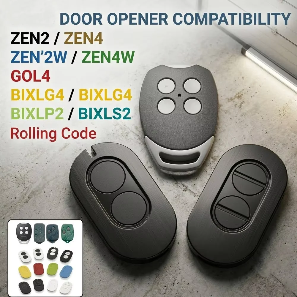 1/2pcs GOL4 Garage Door Opener 433.92MHz Rolling Code For ZEN2 ZEN4 ZEN2W ZEN4W GOL4 BIXLG4 BIXLP2 BIXLS2