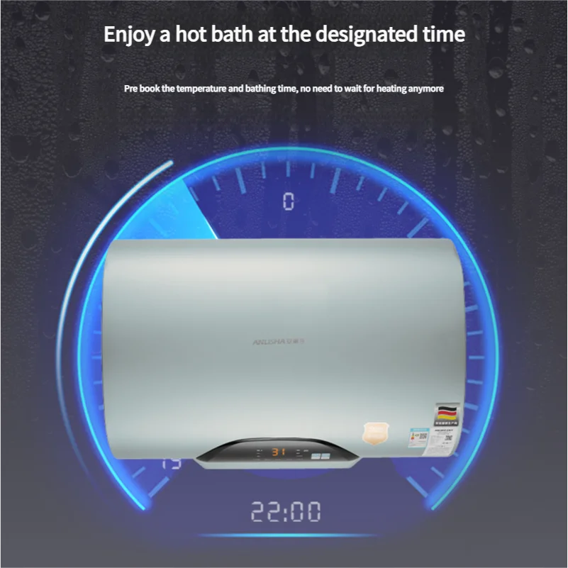 Energy-Saving Computer Temperature Control Electric Water Heaters 3000W Bathroom Wall Mounted Storage Electric Water Heater
