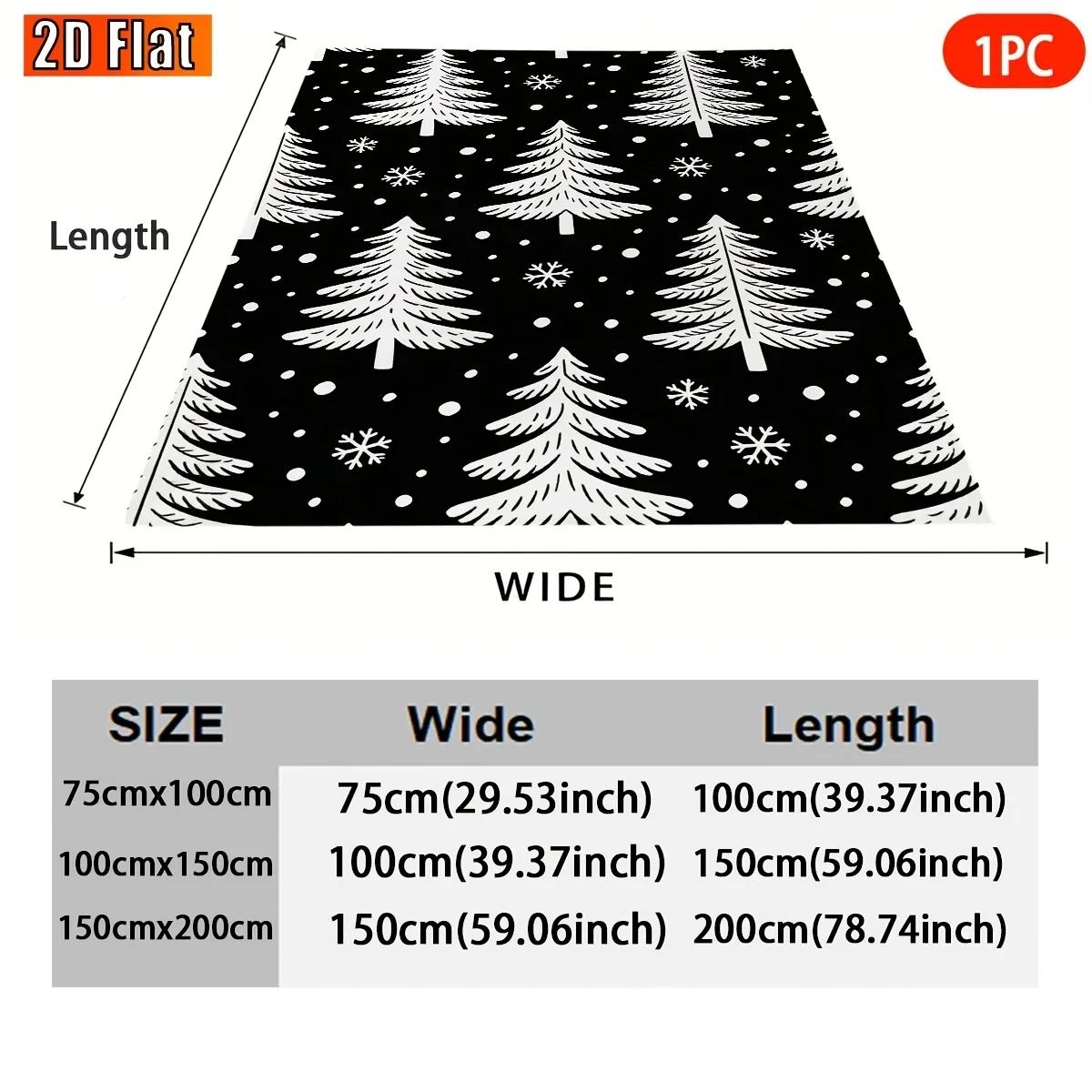 1pc 2D Flat Christmas Sketch Printed Throw Blanket, Lightweight Decor Blanket for Sofa, Bed, Travel,Camping, Living Room, Office