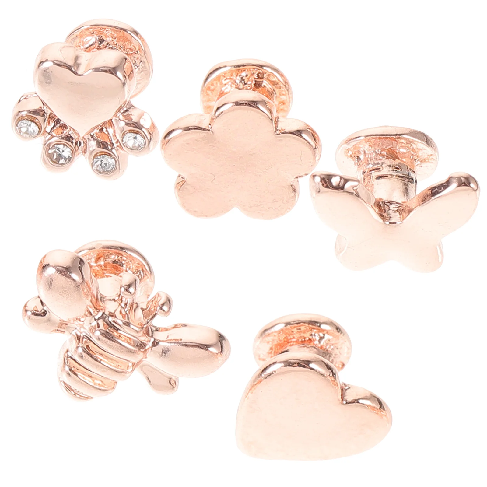 

5Pcs Watchband Charms Rhinestone Decorative Mini Metal Watch Strap Ornaments Stylish Watch Accessories Smartwatch Bands