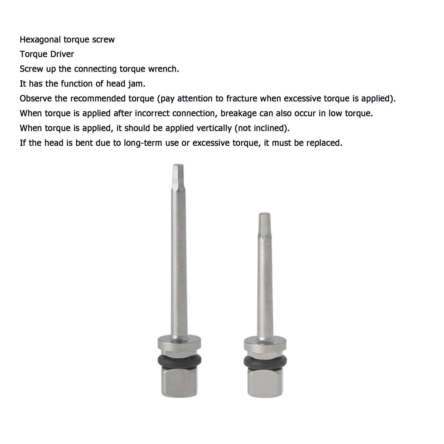 Dental Implant Torque Driver Hex 1.2mm Screw Driver For Hiossen TS/SS/ET 15mm 20mm