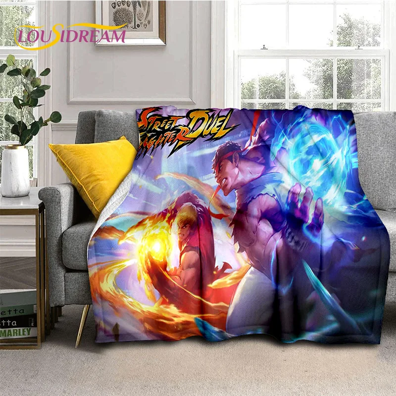 Lastest Retro Game Street Fighter SF Soft Blankets,Keep Warm Throw Blanket Comfortable Blanket for Picnic Beds Sofa Home Bedroom