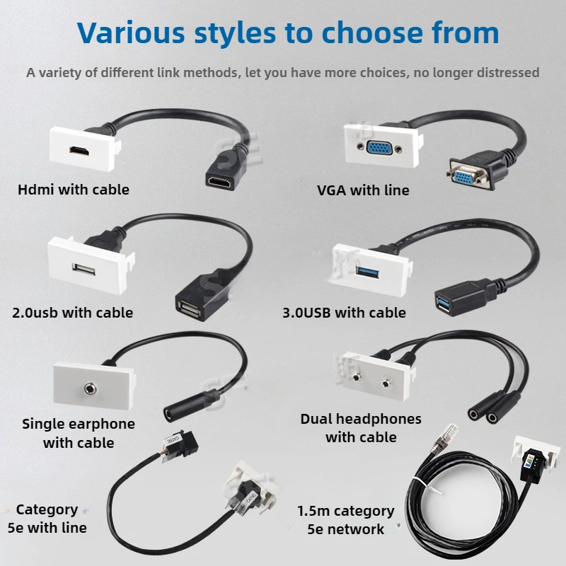 Model 45 with extension cable functional part module HDMI/VGA/Super five categories/Headset/USB extender module