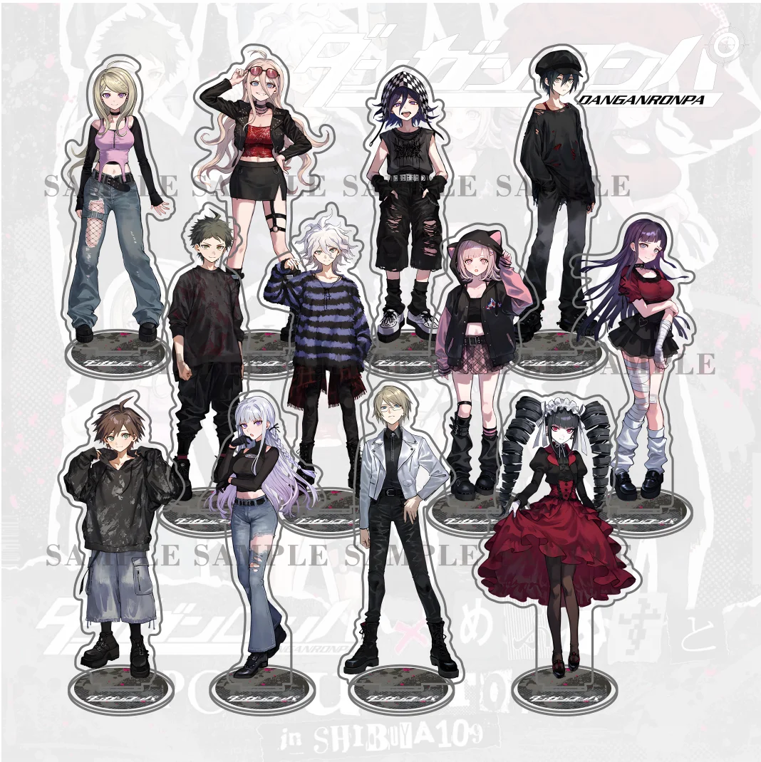 Anime Danganronpa POP UP store Nagagi Maishi Kirigiri Kyoko Hinata Hajime Oda 14~15cm Acrylic Stand Keychain Desk Decor Gift
