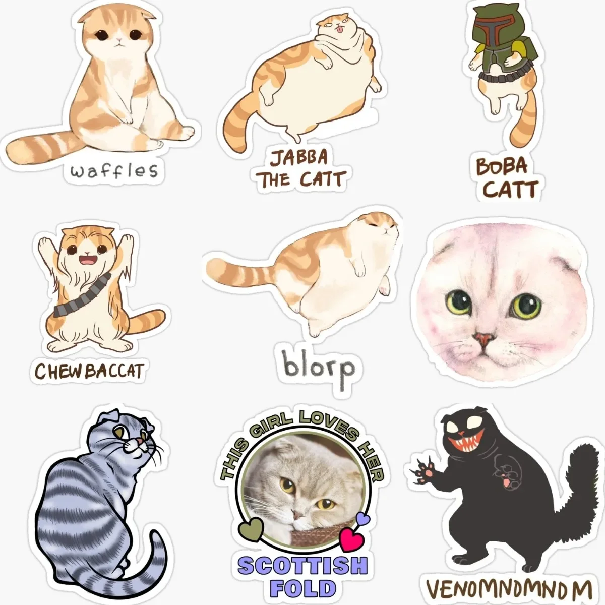 

Cute Ragdoll Cat Pets Catoon Creative Stickers for Decorate Car Van Bicycle Wall Table Off-road Helmet Camper Bumper Window