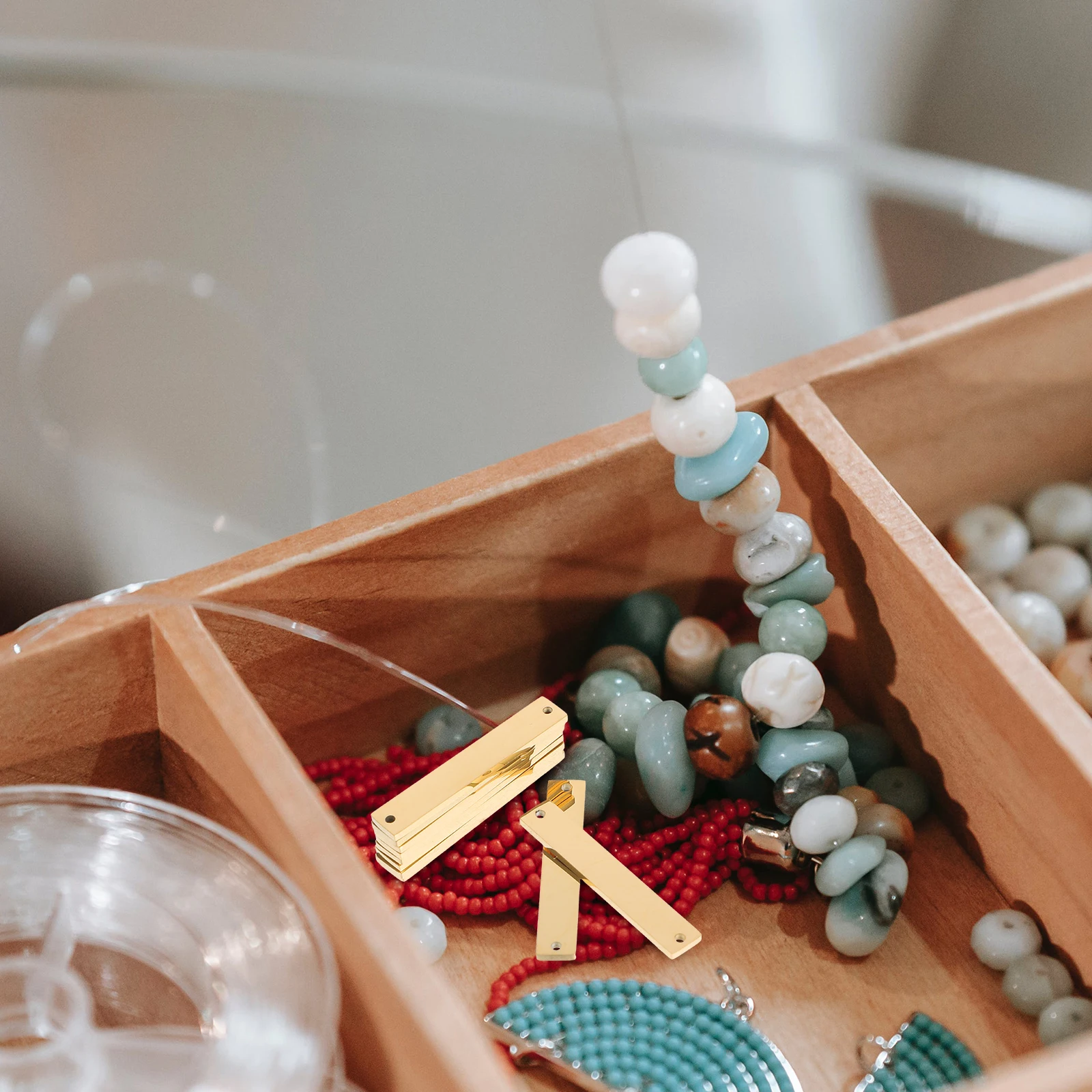 

10Pcs Double Hole Stainless Steel Pendant Golden Plated Connector DIY Jewelry Accessories for Necklace Bracelet Earrings Unique