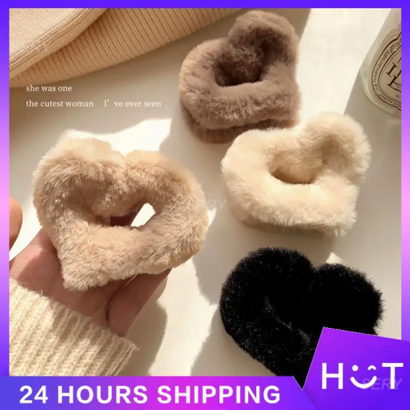 Girl Hair Accessories Lovely Wear Resistance Faux Fur Hair Clip Comfortable To Wear Winter Hair Accessories Warm And Fashionable