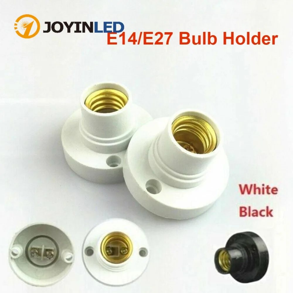 

1/5PCS E14/E27 Screw Cap Socket White/Black Ceiling Light Lamp Bulb Fixing Base Stand Light Bulb Holder Lamp Socket for Home