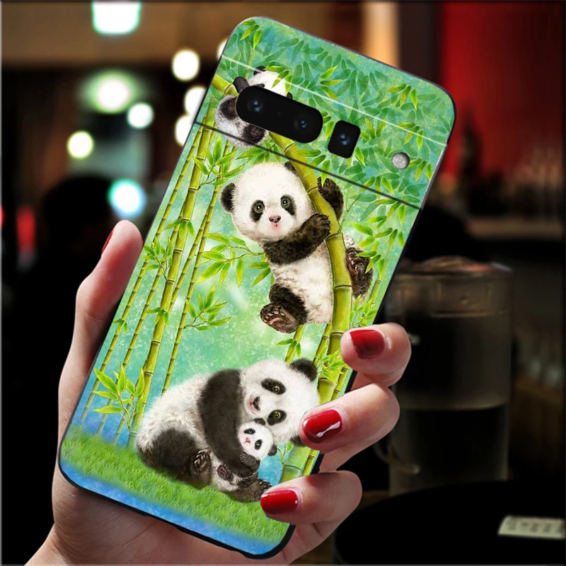 الباندا الدب جراب هاتف لجوجل بكسل 10 9 برو XL 9A 8 7 6 برو بكسل 8A 7A 6A بكسل 8 7 6 5