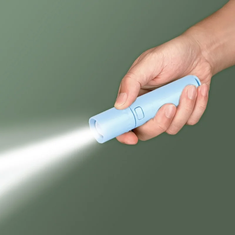 Mini Flashlight LED Zoom Dimming Ultra Bright Keychain Flashlight Portable Emergency Lighting Type-C Rechargeable Travel Camping