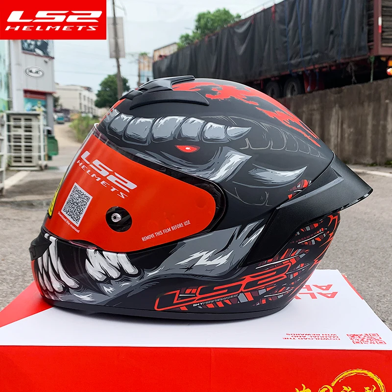 

LS2 FF352 Motorcycle Full Helmet 3C Big Dock Helmet Bluetooth Four Seasons Breathable Men's and Women's Big Tail Electric Summer