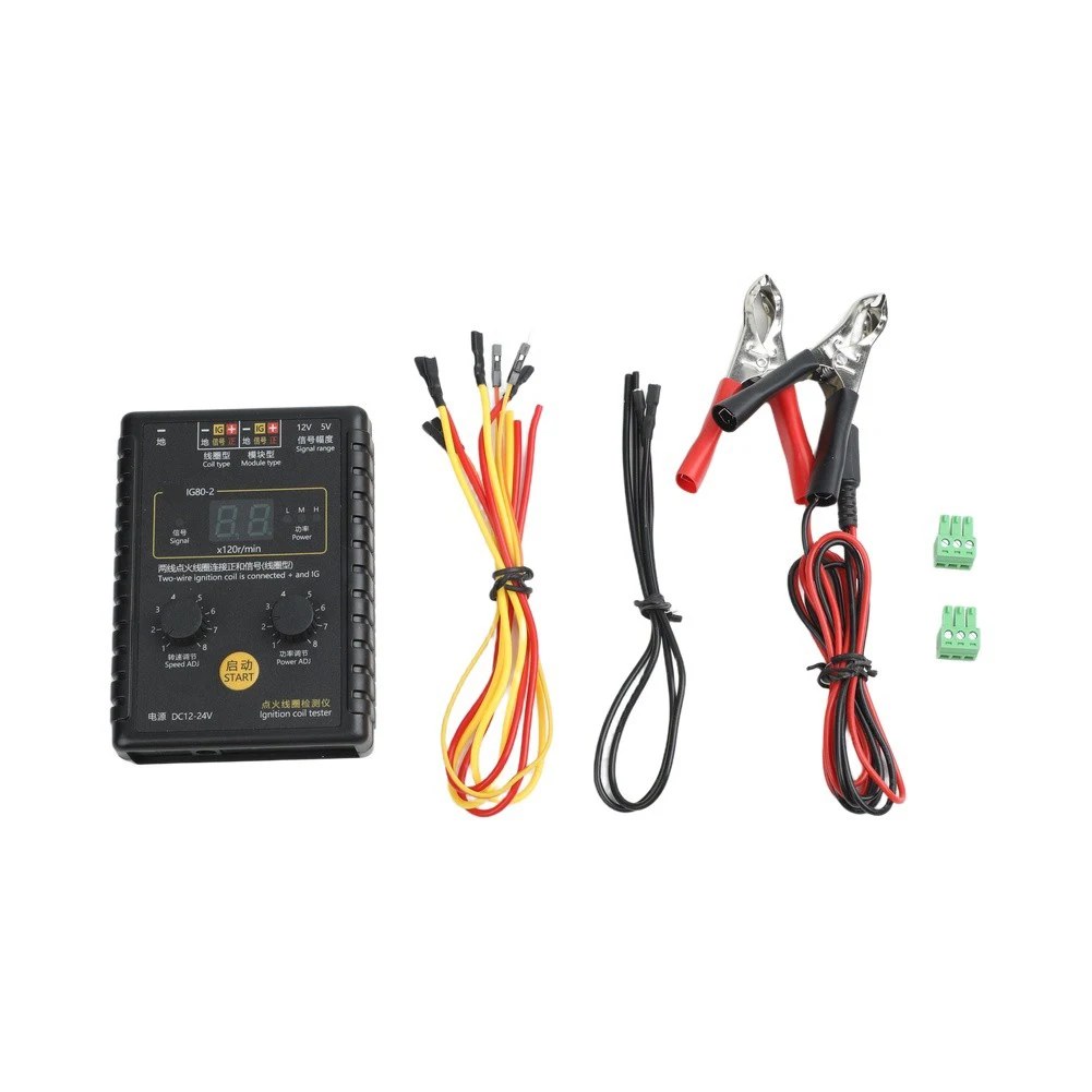 Engine for Performance Diagnostic Tool IG802 Ignition Coil Tester for 12V/24V Natural Gas Vehicles and Ignition Coils