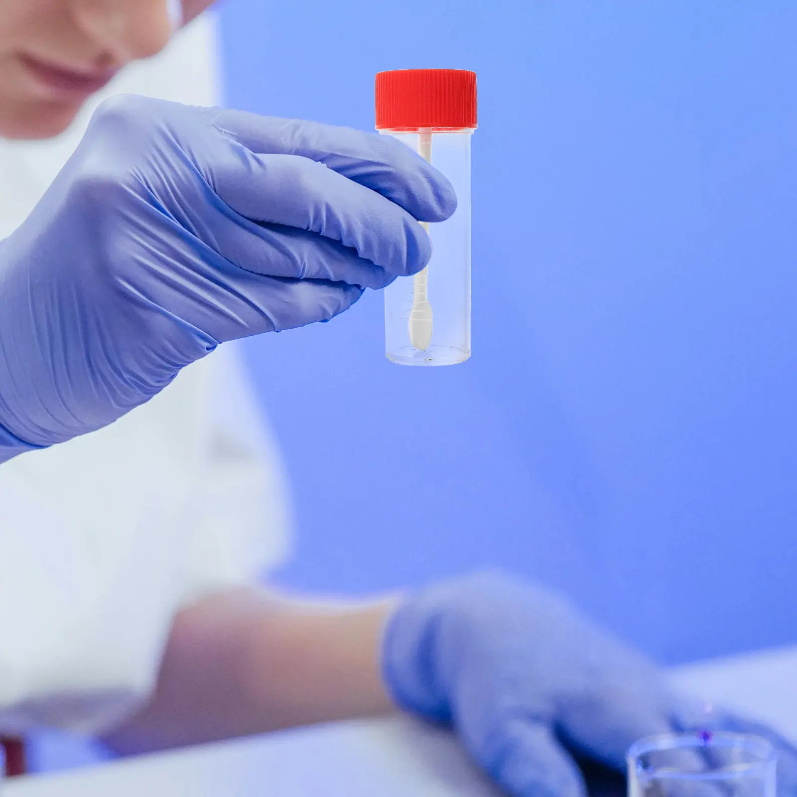 

50 шт. пластиковых контейнеров для сбора образцов с герметичными крышками, для анализов кала, мочи, лабораторных исследований, стаканчики для тестирования кала