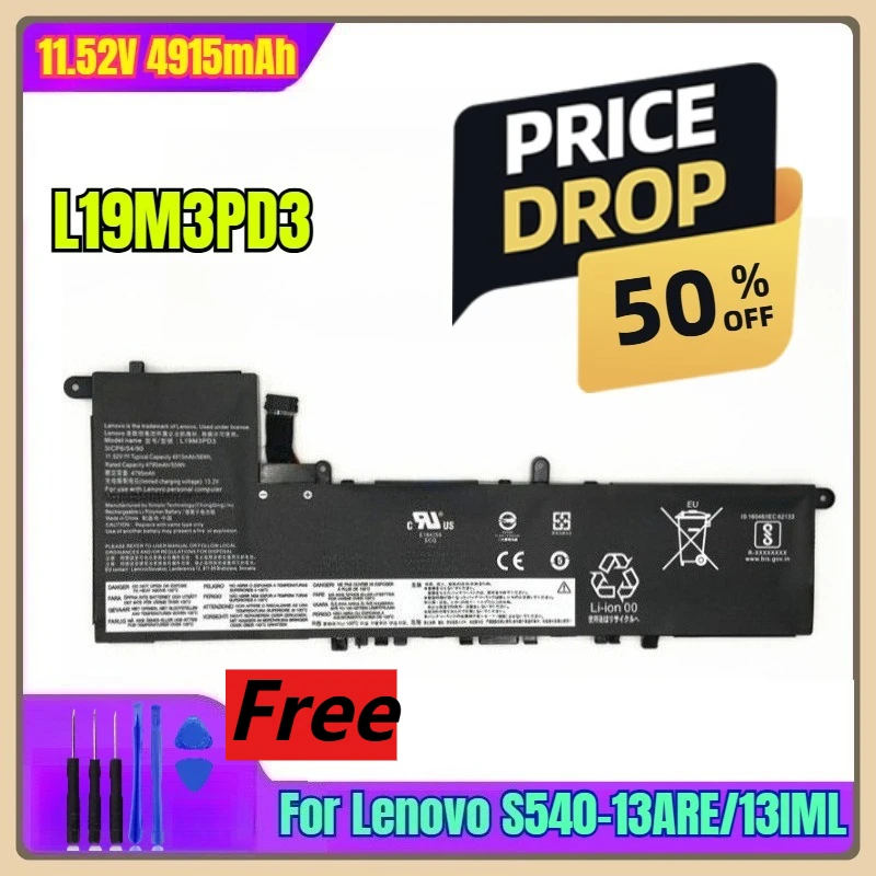 

11.52V 4915mAh Laptop Battery L19M3PD3 for Lenovo S540-13ARE/13IML