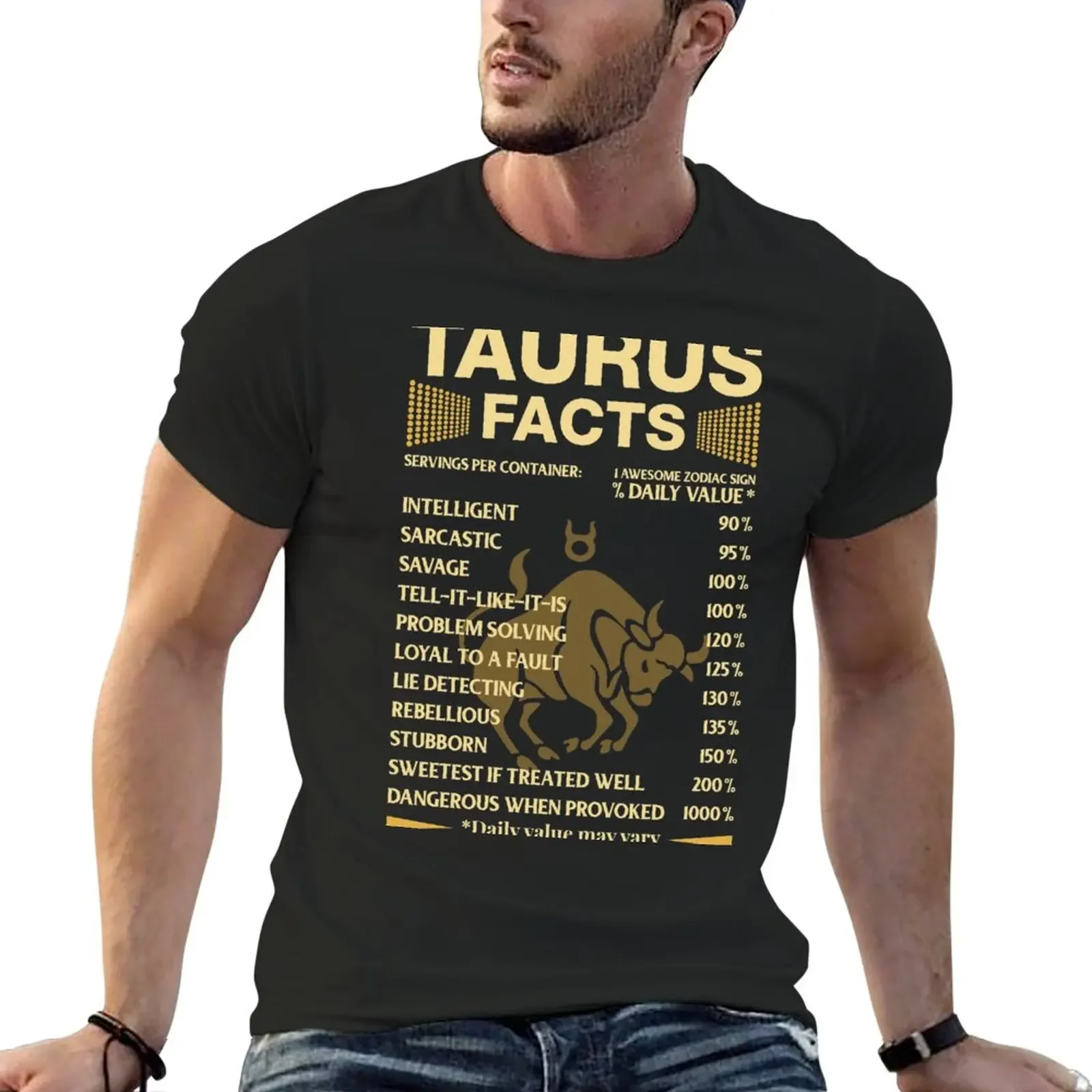 

New Taurus Facts Zodiac Sign Astrology Birthday Gift T-Shirt summer clothes anime stuff summer tops compression shirt men