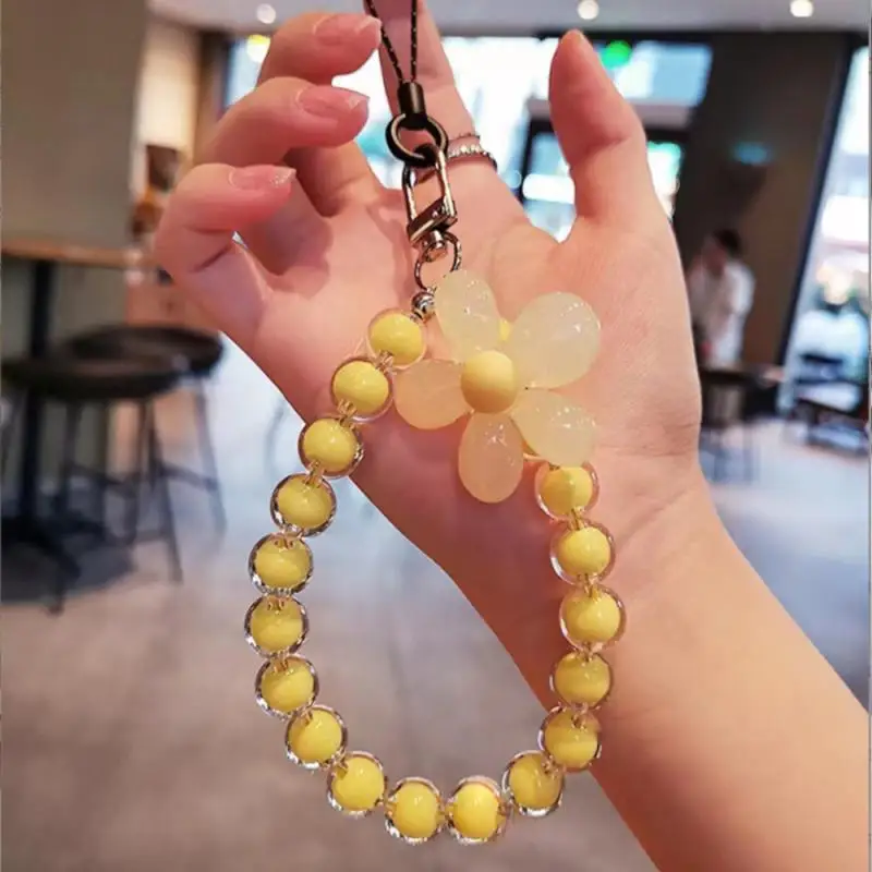 Portable Anti-lost Phone Charm Strap Gift For Friends Beaded Phone Chain Lightweight Convenient Universal Cellphone Pendant