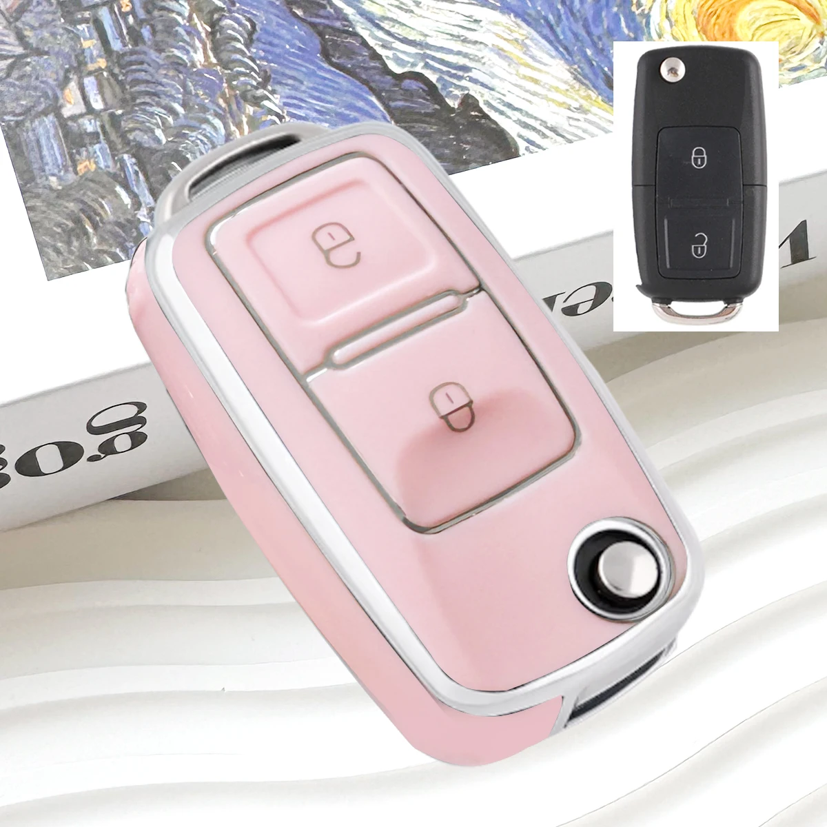 2 3 Buttons TPU Car Key Case Cover Shell For VW Volkswagen Amarok Polo Golf 4 5 6 MK4 Bora Jetta Altea Alhambra Passat B5 B6 B7