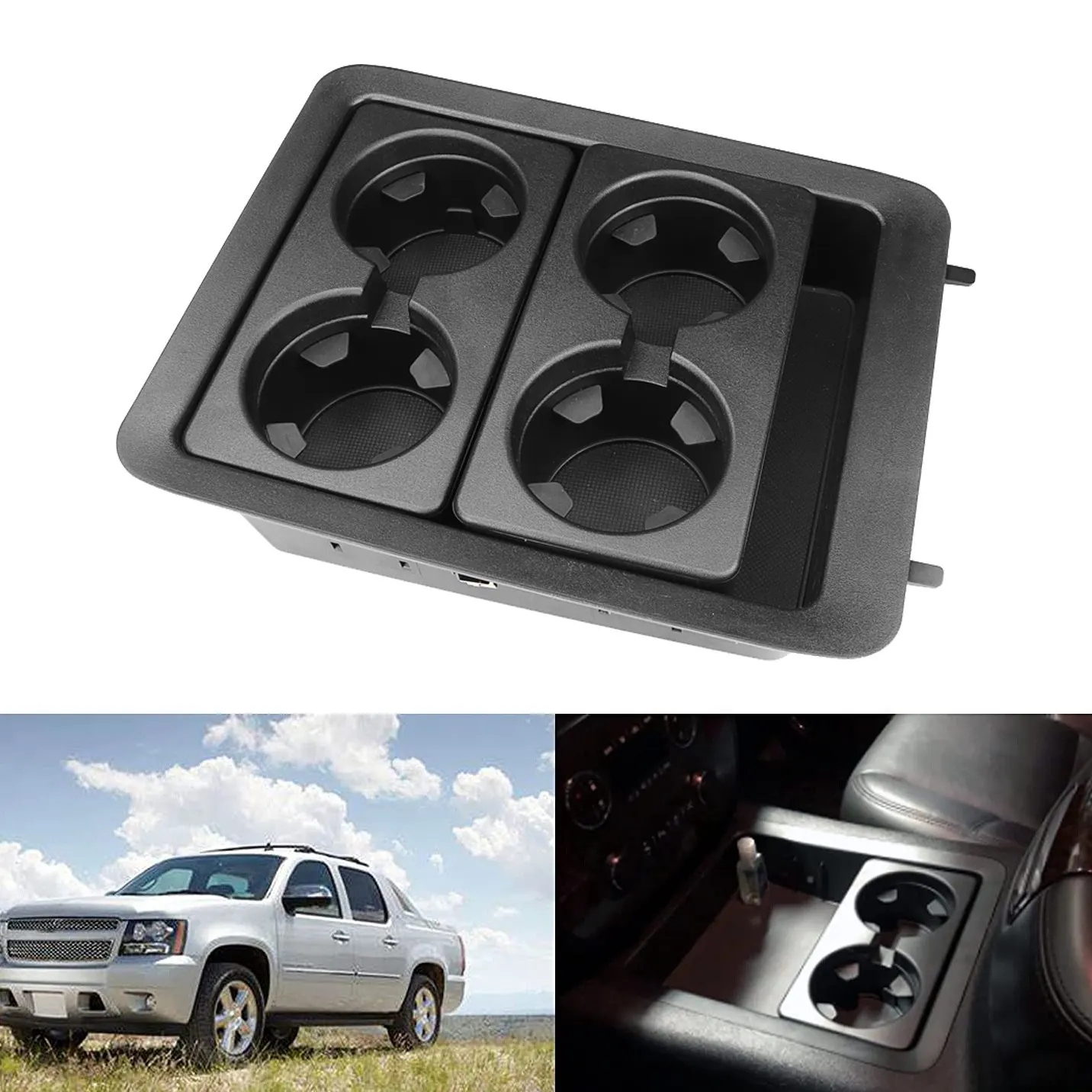 

NEW HOT In Stock-Center Console Tray Cup Holder 22860866 For Avalanche Silverado Suburban Tahoe GMC Sierra Yukon XL 20