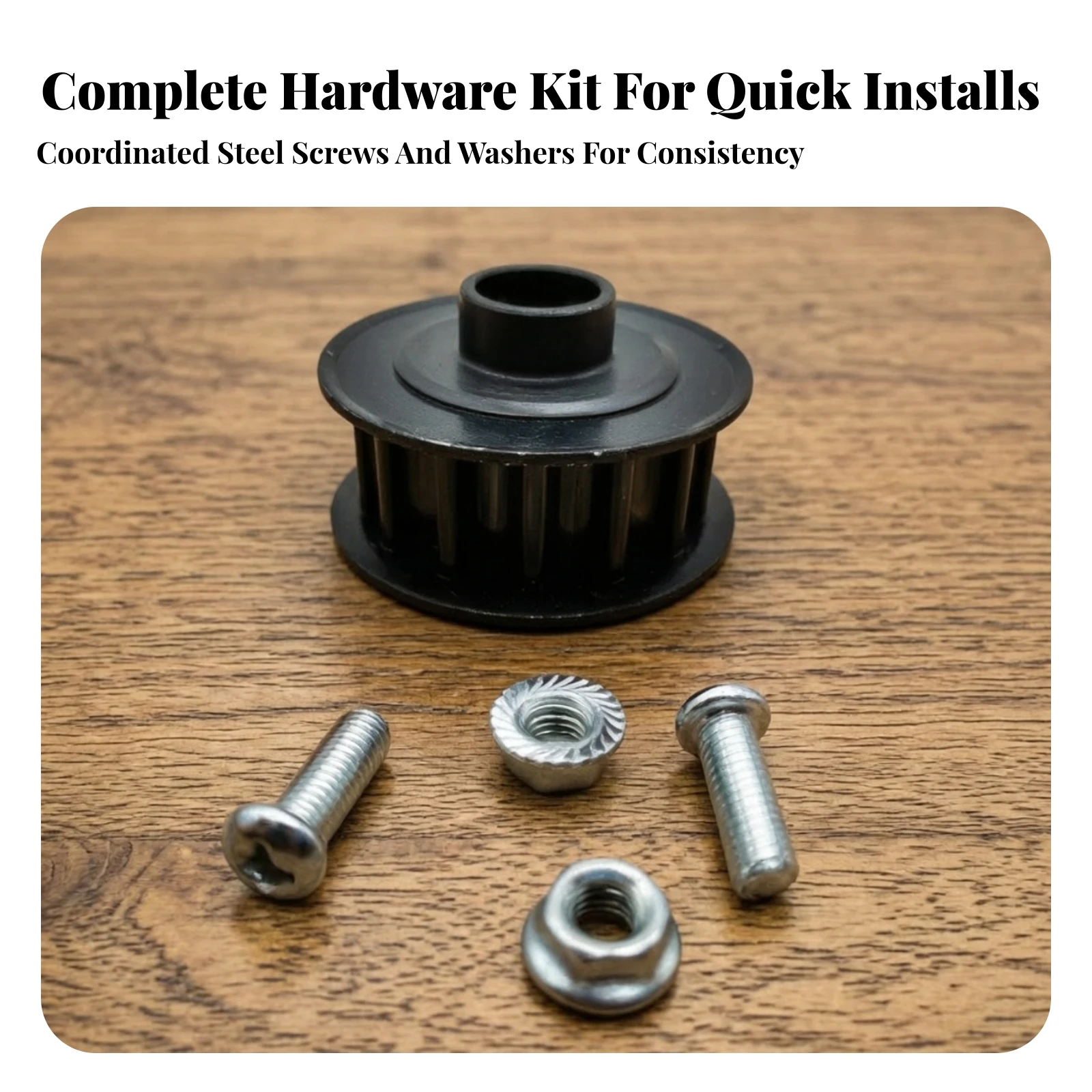 Garage Door Pulley with Hardware Replacement Belt Drive Pulley Quiet Heavy Duty for Homeowners