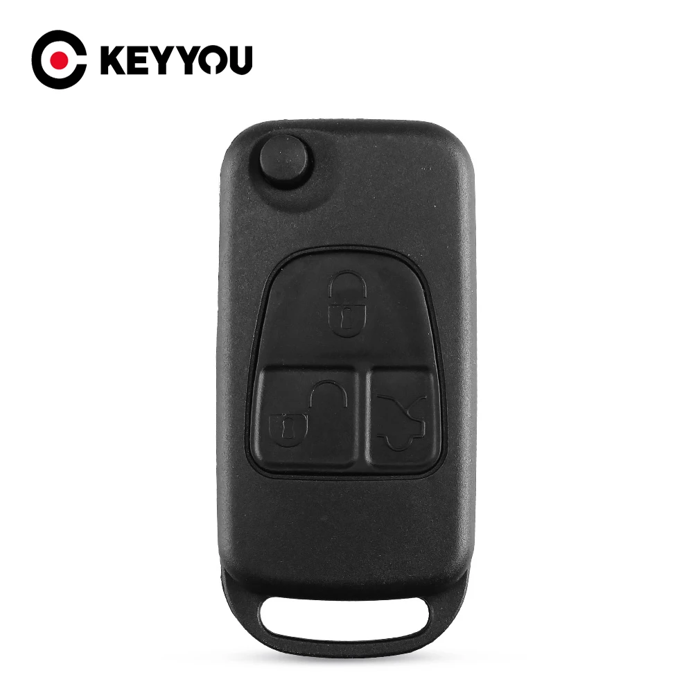 KEYYOU 3 Buttons Flip Remote Flip Folding Key Shell For Mercedes Benz ML C S Class ML320 C230 ML430 Folding Key Case Fob Cover