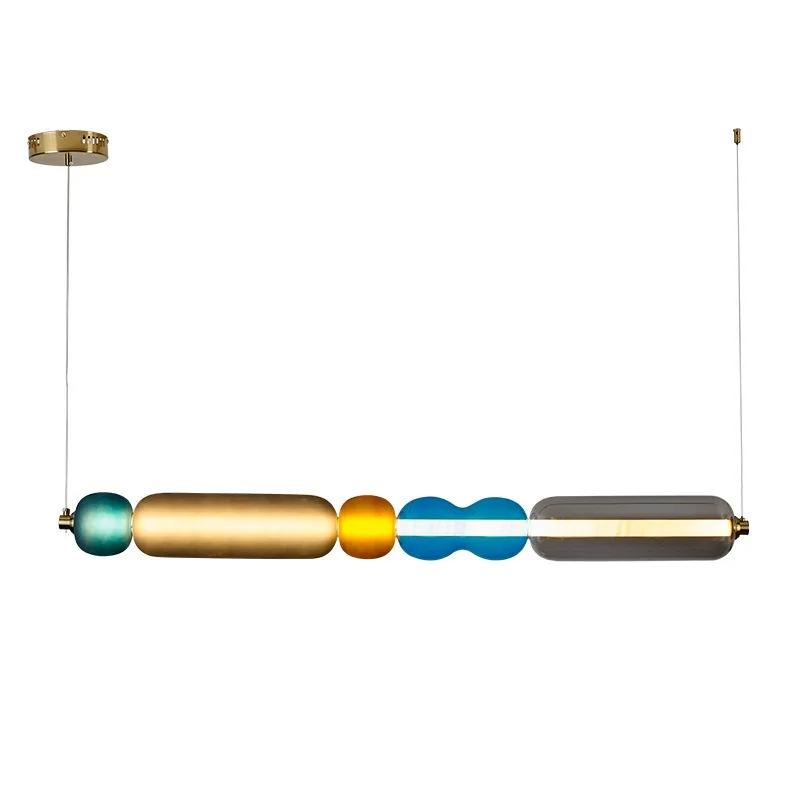 Simple stained glass bedside floor lamp, living room, bedroom, dining room designer decorative glass floor lamp