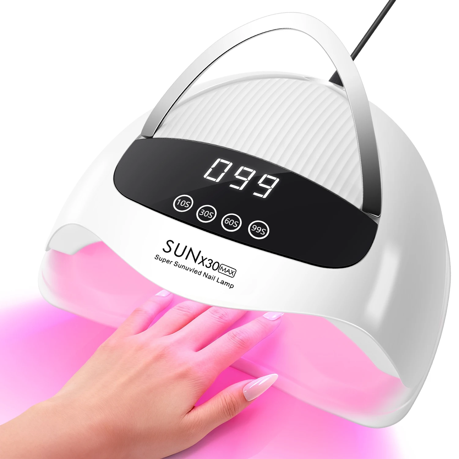 

Умная УФ-светодиодная лампа для ногтей мощностью 380 Вт с 90 светодиодами, четыре варианта таймера и просторный дизайн для гелевых ногтей Умная УФ-светодиодная лампа для ногтей мощностью 380 Вт с 9