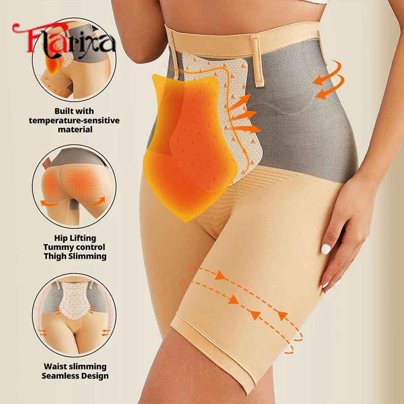 Flarixa термобелье, трусики с высокой талией, бесшовные трусики с контролем живота, подтягивающее тело, нижнее белье, женские термоколготки, шорты