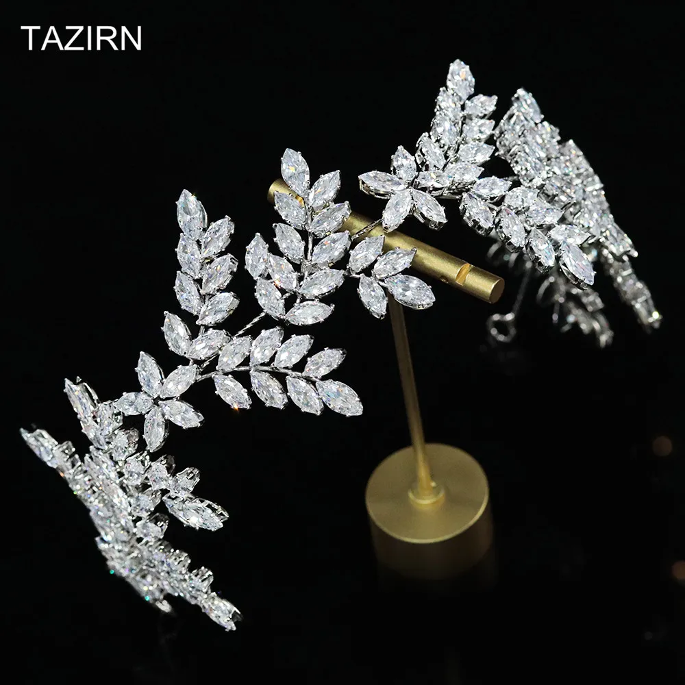 Newest Cubic Zirconia Soft Headband Wedding Bridal Jewelry Sweet 16 CZ Hair Accessories Birthday Party Headwear Gifts for Women