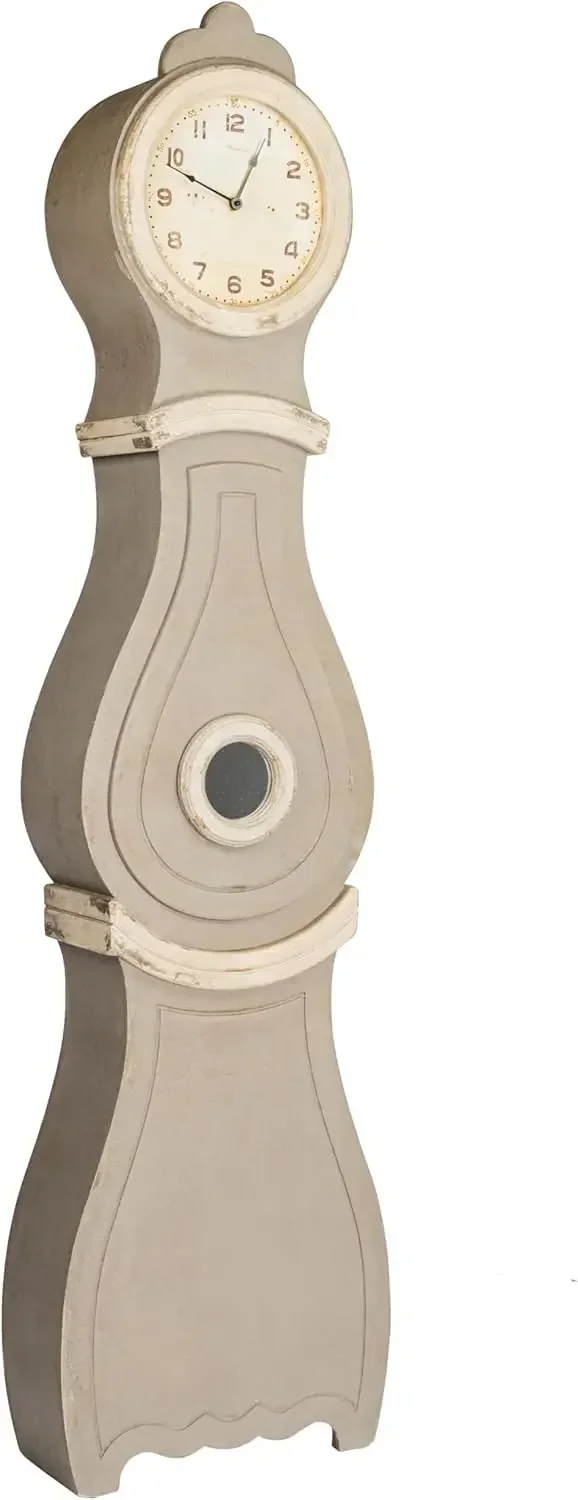 

Настенные часы в стиле дедушкиных часов из состаренного серого дерева