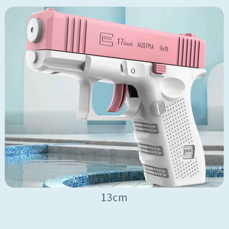 Water Gun Glock Pistol Shooting Toy Full Automatic Outdoor Beach Gun Summer Water Beach Toy forKids Boys Girls Adults