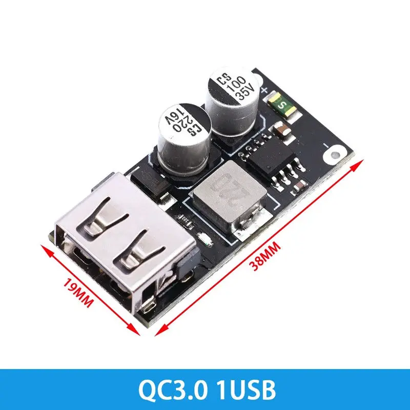 DC buck module QC2.0 QC3.0 fast charging USB mobile phone charging board supports Apple Huawei FCP.