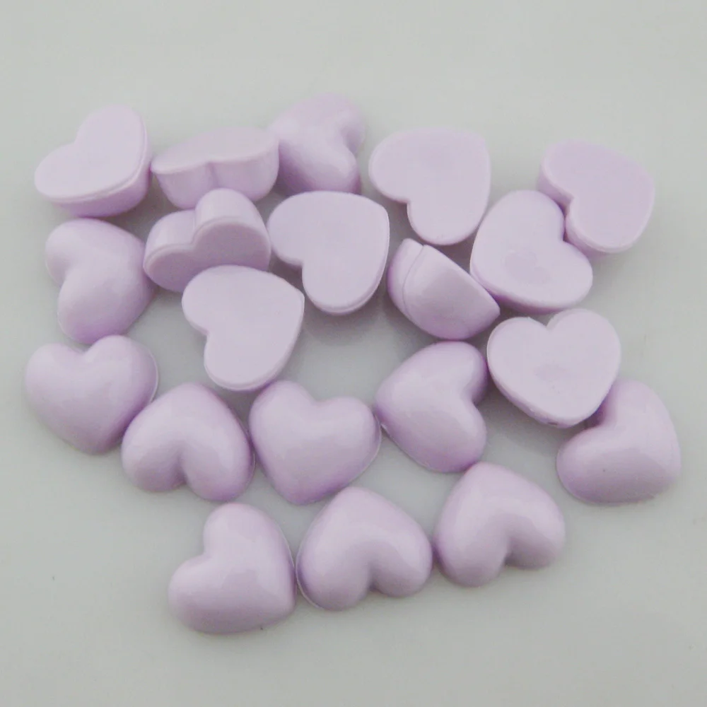 NBNOWE 13MM Fat Heart Buttons Resin Flatback Mixed 100Pcs Colorful Stuff DIY Handmade Hairclip Accessory