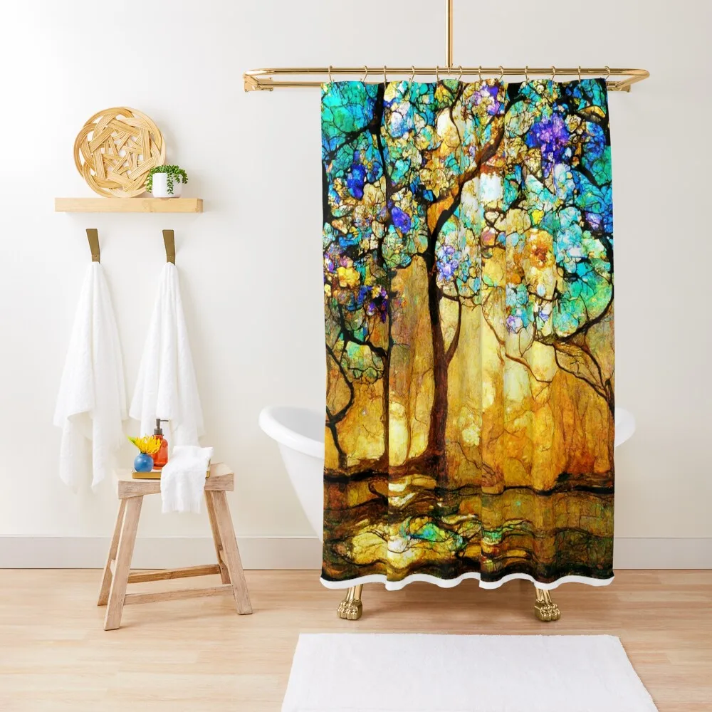 

Glass Forest 3 Shower Curtain Window Waterproof Bathroom Shower Bathroom Accessory Accessories For Shower And Services Curtain