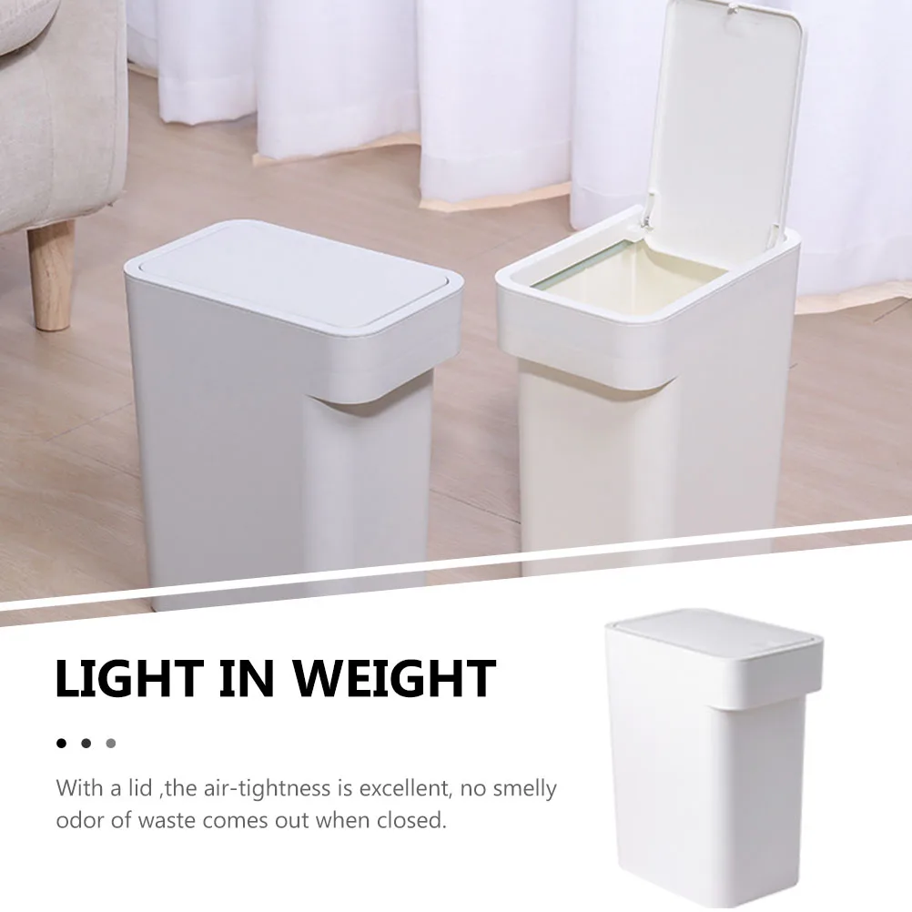 

Press Trash Can Large Capacity Garbage Bathroom with Lid Kitchen Waste Basket Bin Bins Small Wastebasket Trashcan