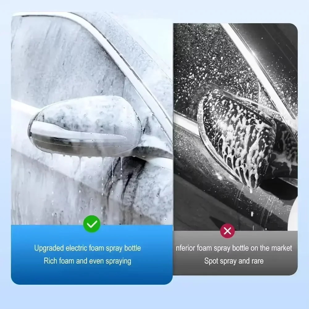 2025 New 1.5L Electric Snow Foam Car Wash Sprayer USB Rechargeable Bottle for Auto Detailing Window Cleaning and Vehicle Washing