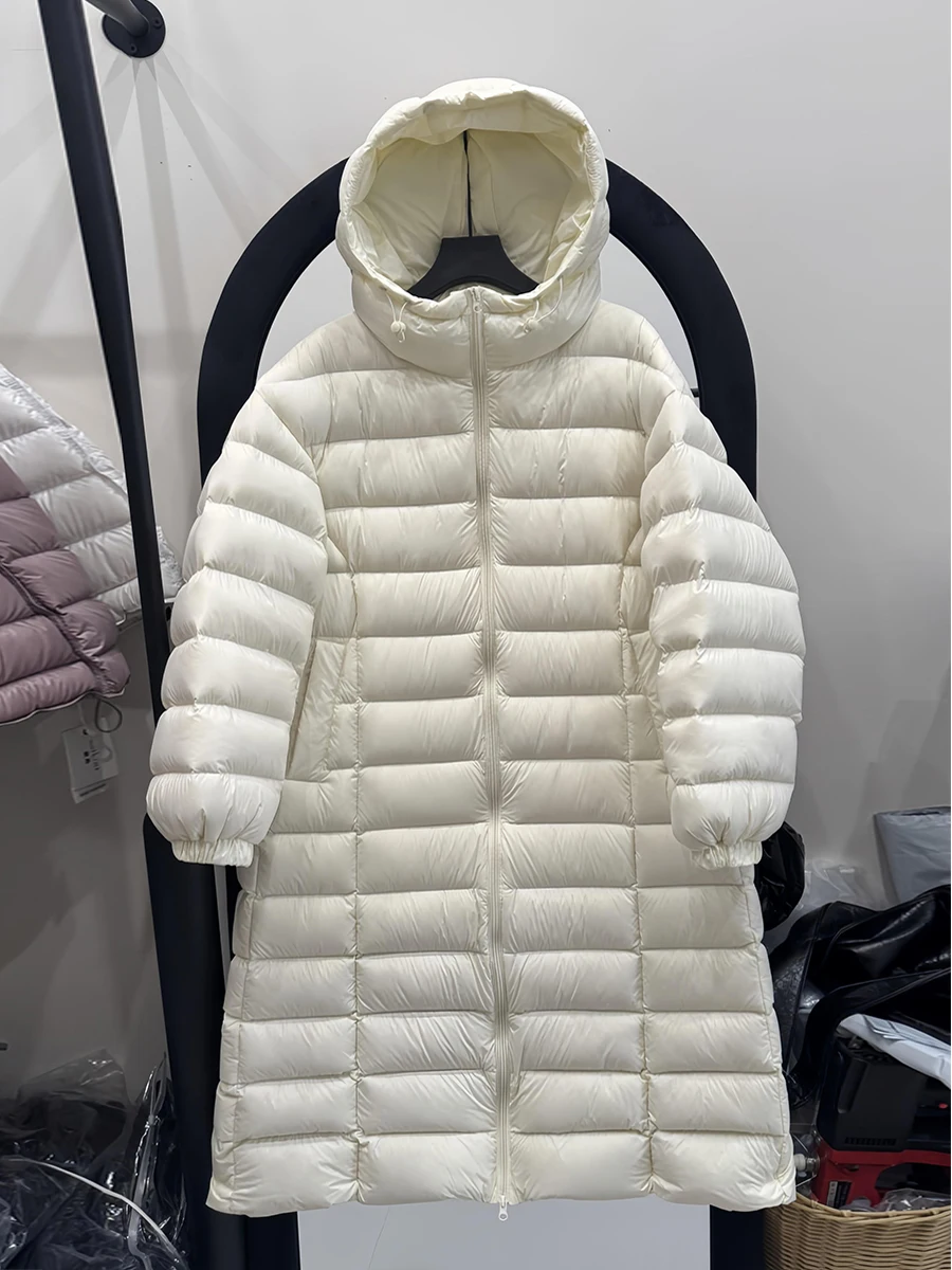 

Cloud Puff 90 White Duck down Long Coat Women Winter New Style Lightweight Warm Outerwear Korean Style Loose Fit Commute Style