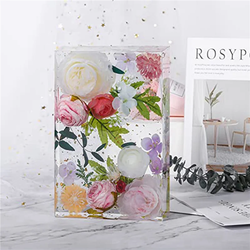 CYL-3X قوالب الراتنج الكبيرة، قوالب السيليكون المستطيلة لصب الراتنج، قوالب راتنجات الايبوكسي للحفاظ على الزهور، الحرف الراتنج #5