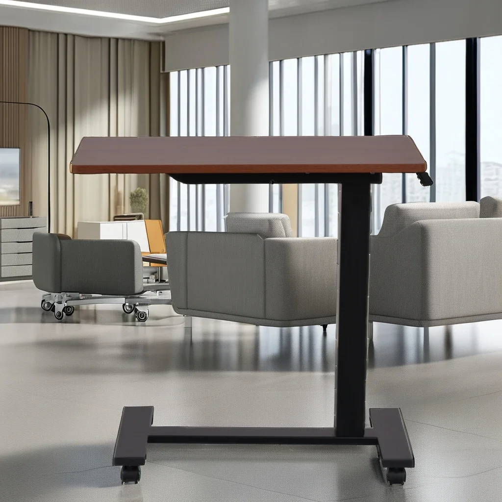 Stolik kawowy, inteligentny stolik kawowy z regulacją wysokości Taca na stolik nocny Medyczny regulowany stolik nocny z kółkami
